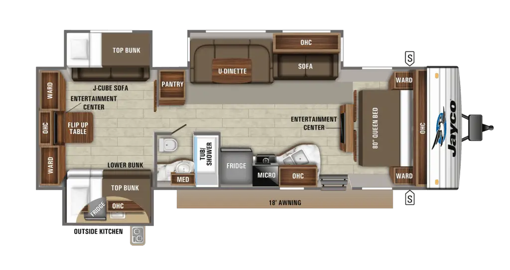 smallest quad bunk travel trailer