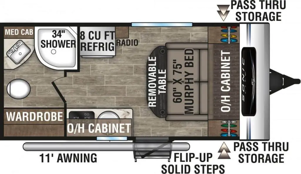 mini travel trailer with bathroom