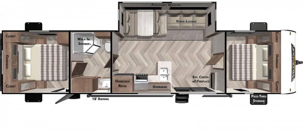 two bedroom travel trailer floor plans