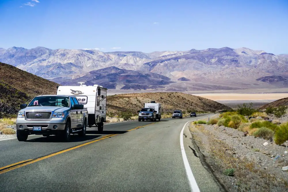 truck with travel trailer